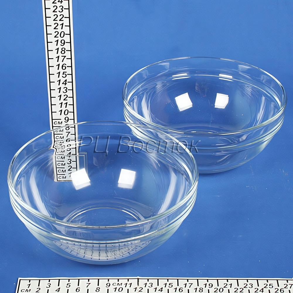 Набор стеклянных салатников 2шт 20см «Шеф» 53573