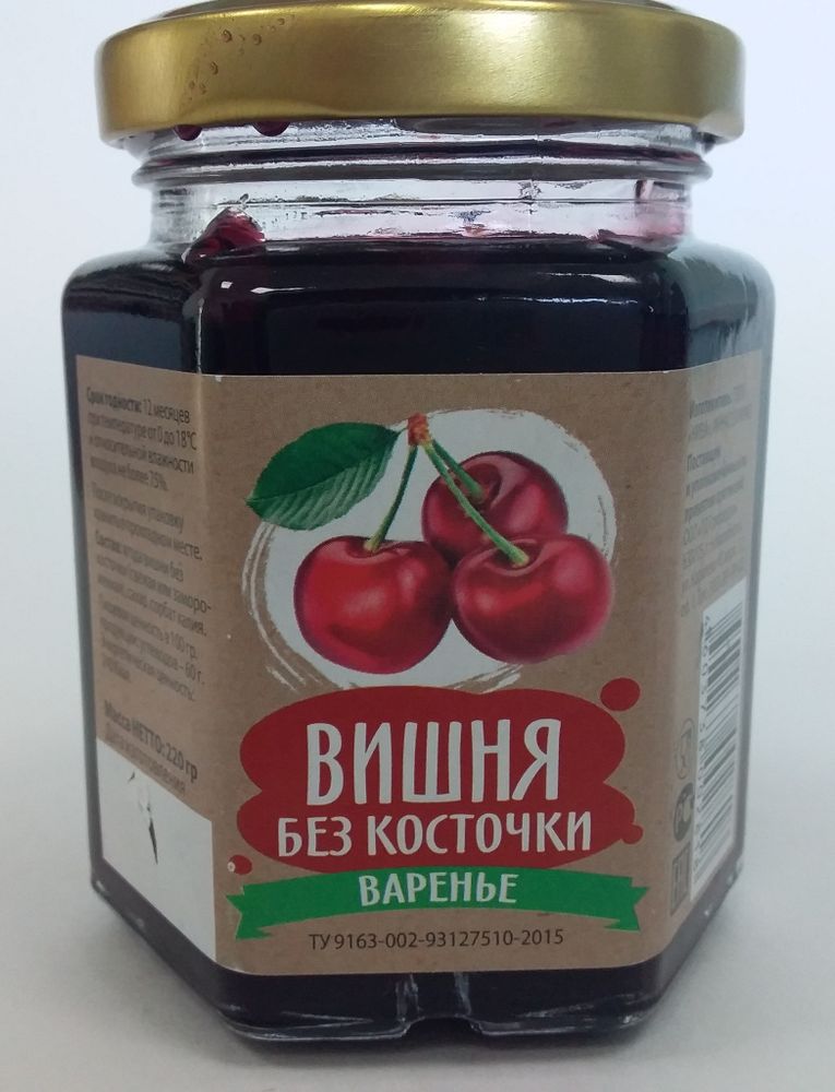 Варенье из вишни без косточки 220 гр от &quot;НИВА&quot;