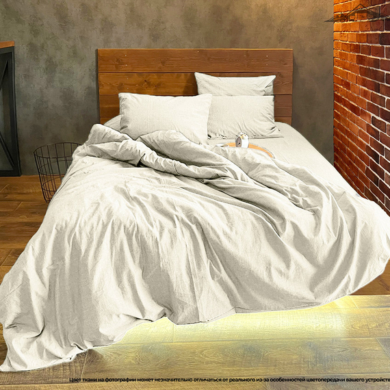 Вареный (стираный) хлопок, цв.Кремово-бежевый (12-0304)