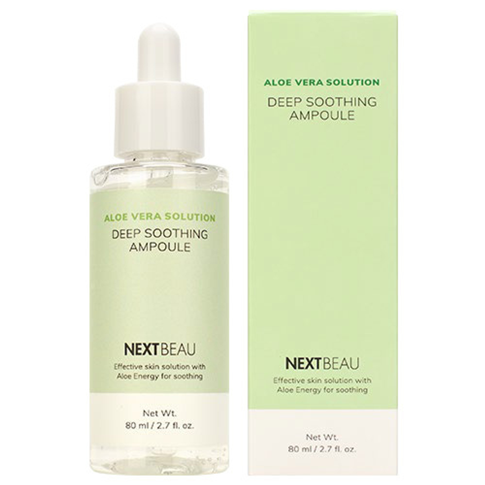 Смягчающая ампульная сыворотка с экстрактом Алоэ Вера Nextbeau Aloe Vera Solution Deep Soothing Ampoule 80мл