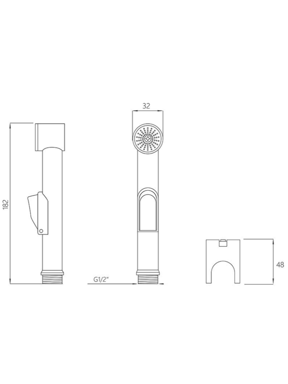 Лейка для биде MELODIA Classica Plus черная MKP24004bk