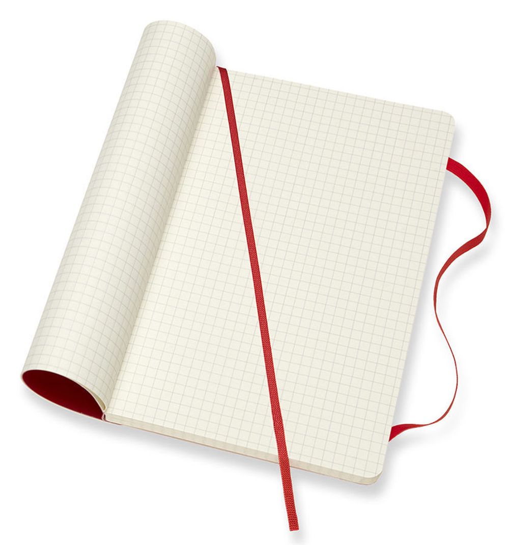 Блокнот Moleskine Classic Soft Pocket 90x140мм 192стр клетка мягкая обложка красный (QP612F2)