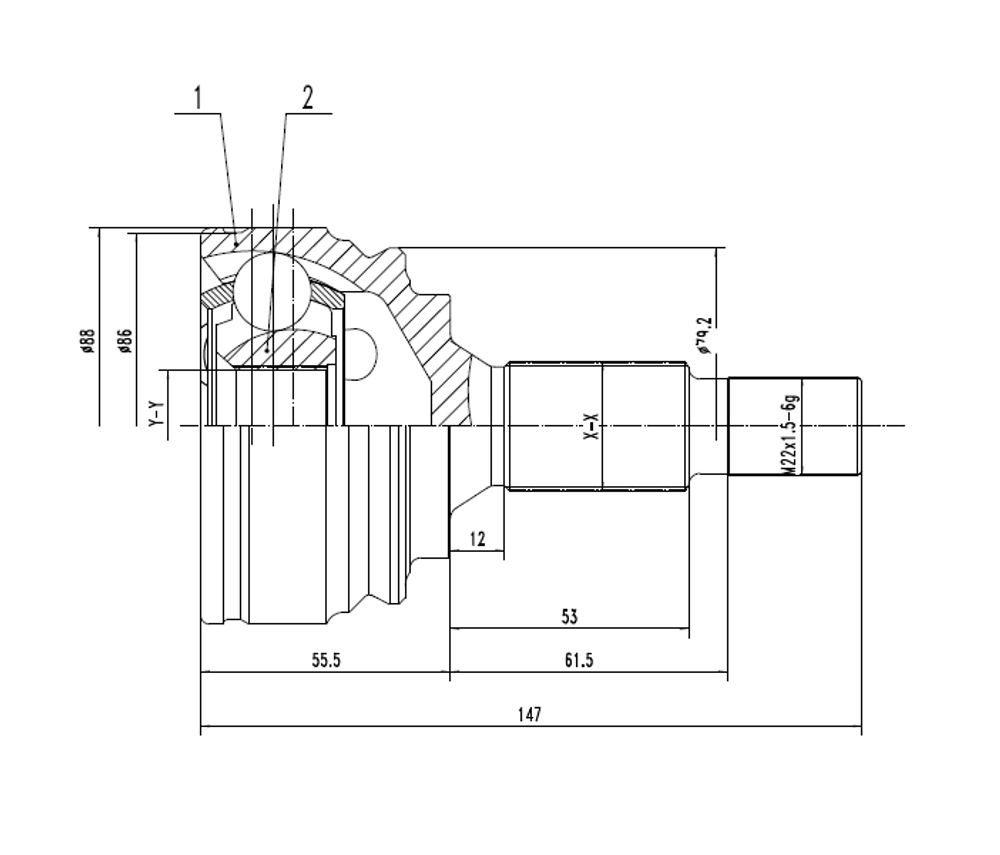 EWIGER - EW121151679-EWI - Joint Kit, drive shaft