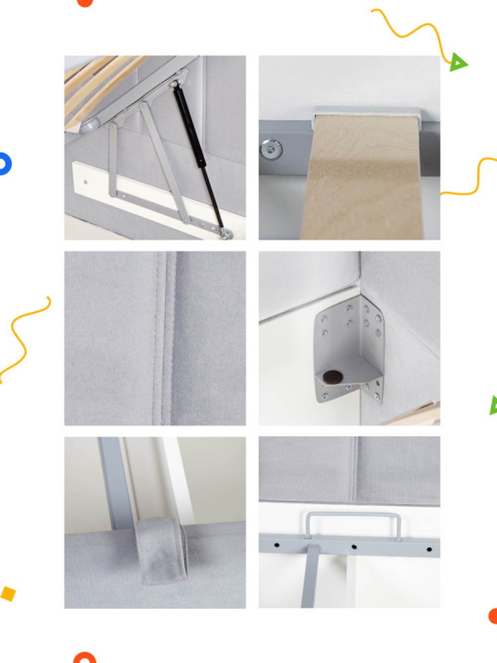 Диван - кровать с подъёмным механизмом 200х90 см Crecker UP ткань Микровелюр