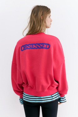 PULL&BEAR Толстовка с изображением Snoopy из мультфильма «Peanuts», красный