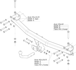 Фаркоп Oris на AUDI-Q7 2006-2012(паспорт и сертификат в комплекте,без электрики) 3552-A