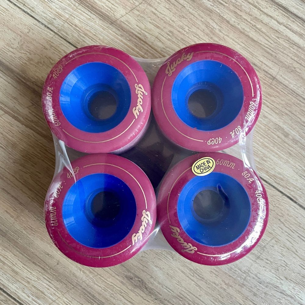 Колеса Lucky Wheels 60mm 80A 40CP Red-Blue