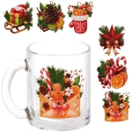 Кружка стеклянная 320мл «Зимняя фантазия» 6 видов