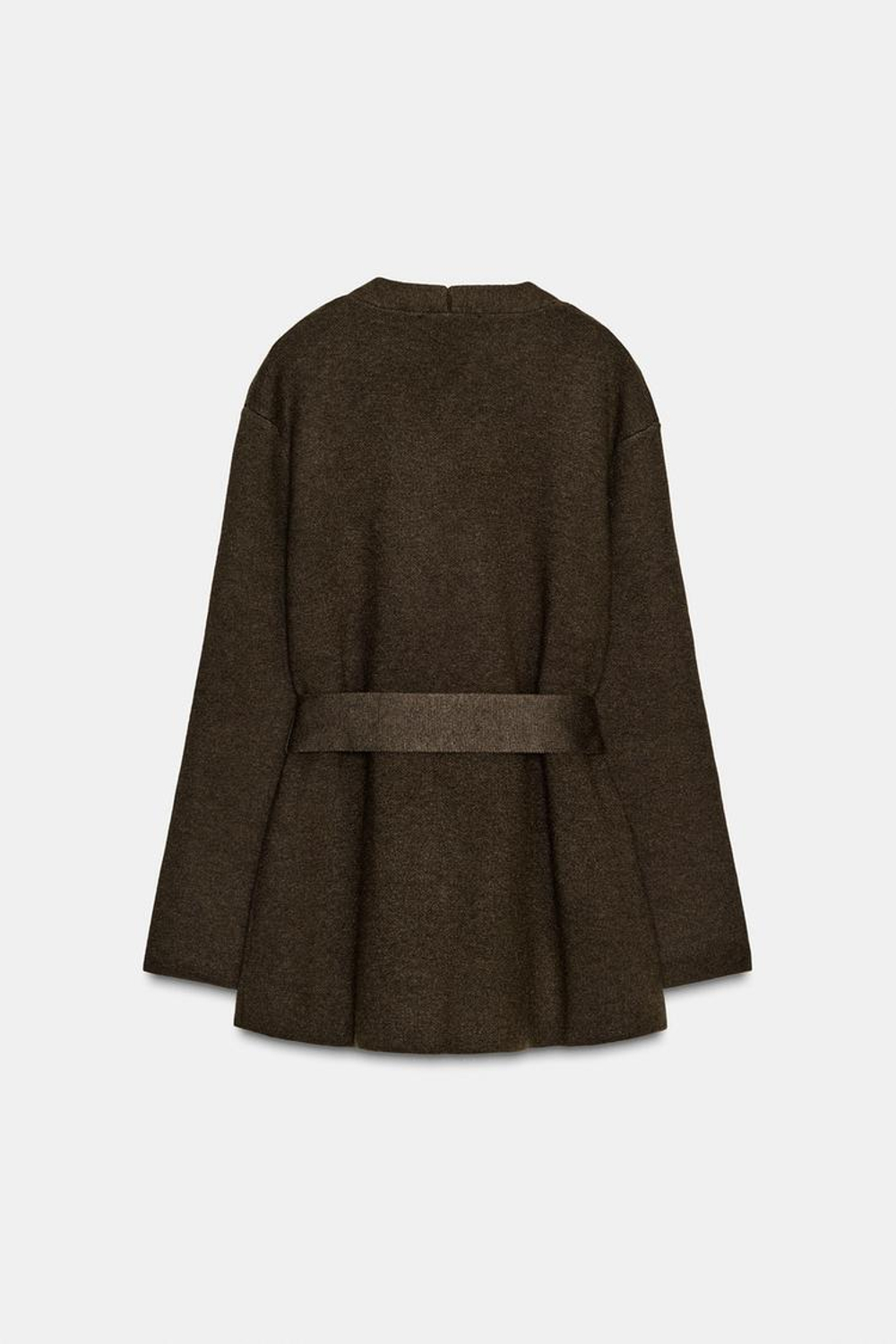 ZARA КАРДИГАН С ПОЯСОМ, КОРИЧНЕВЫЙ