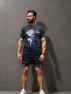 Футболка тренировочная Череп Каратель черная