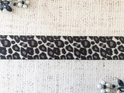 Лента репсовая принт "Леопард", ш. 2,5 см.