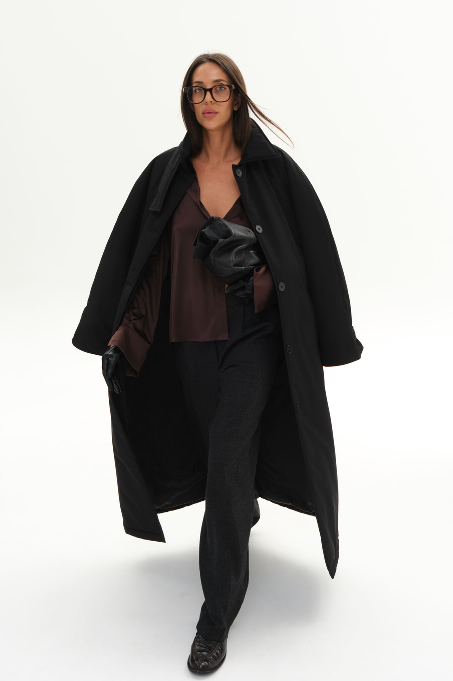 Утепленный плащ MAMIN | Черный