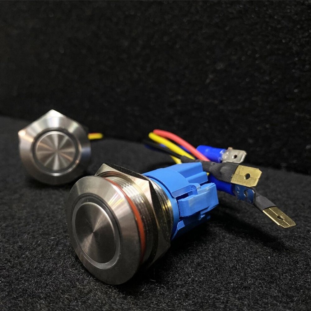 Кнопка - металлическая антивандальная с подсветкой