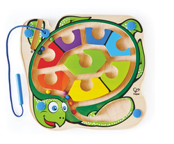 Детский магнитный лабиринт с шариком "Черепашка", учим цвета радуги