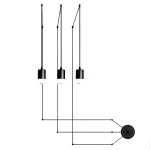 Настенный дизайнерский светильник  Wireflow 3 by Vibia