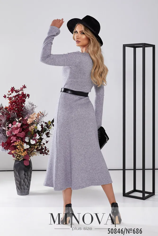 Платье 686-серый Minova