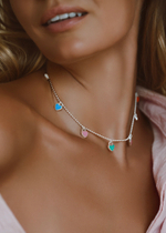 Колье "Хати" с ювелирной эмалью мультиколор