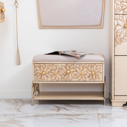 Банкетка Терра Айвори Мраморное золото