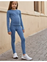 Голубые лосины для девочки на весну