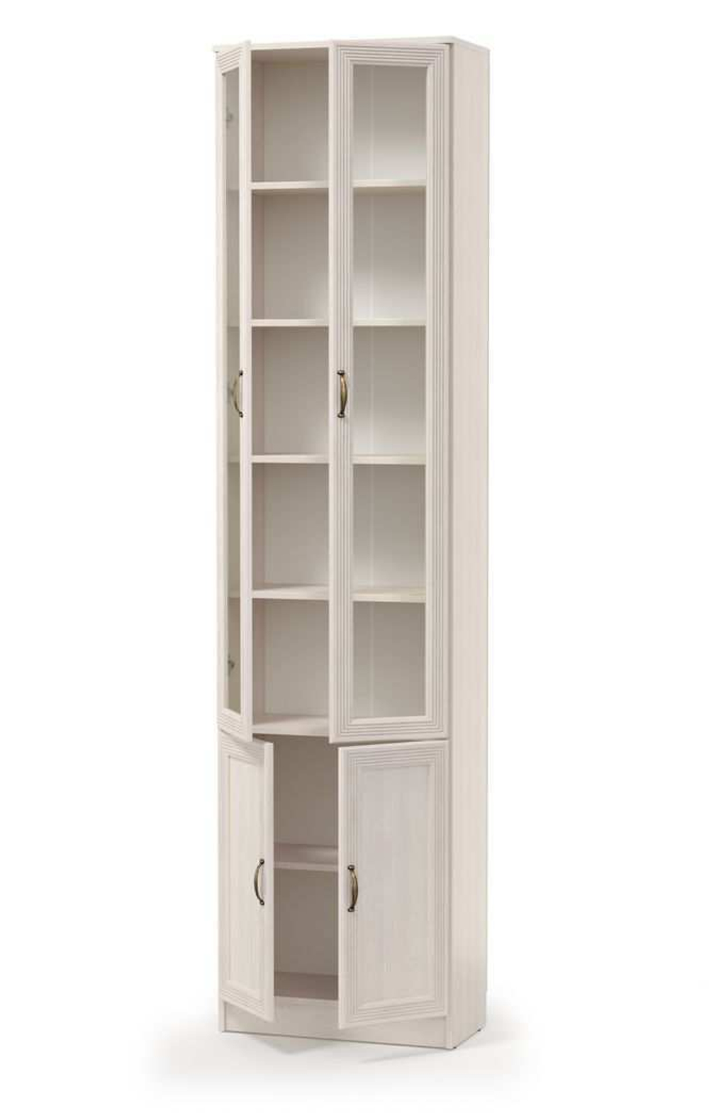 Шкаф комбинированный В-18 Оливия Вудлайн кремовый/Аруша Венге