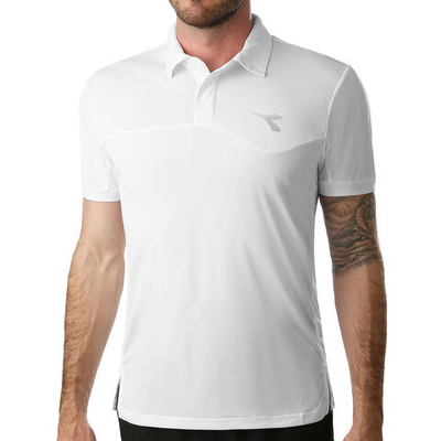 Мужское теннисное поло Diadora Court Polo Men - White, Lightgrey