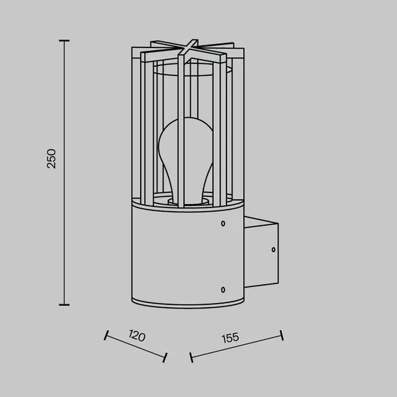 Настенный светильник (бра) Баррель / Barrel E27x1 15Вт IP 54 Outdoor o453wl-01gf