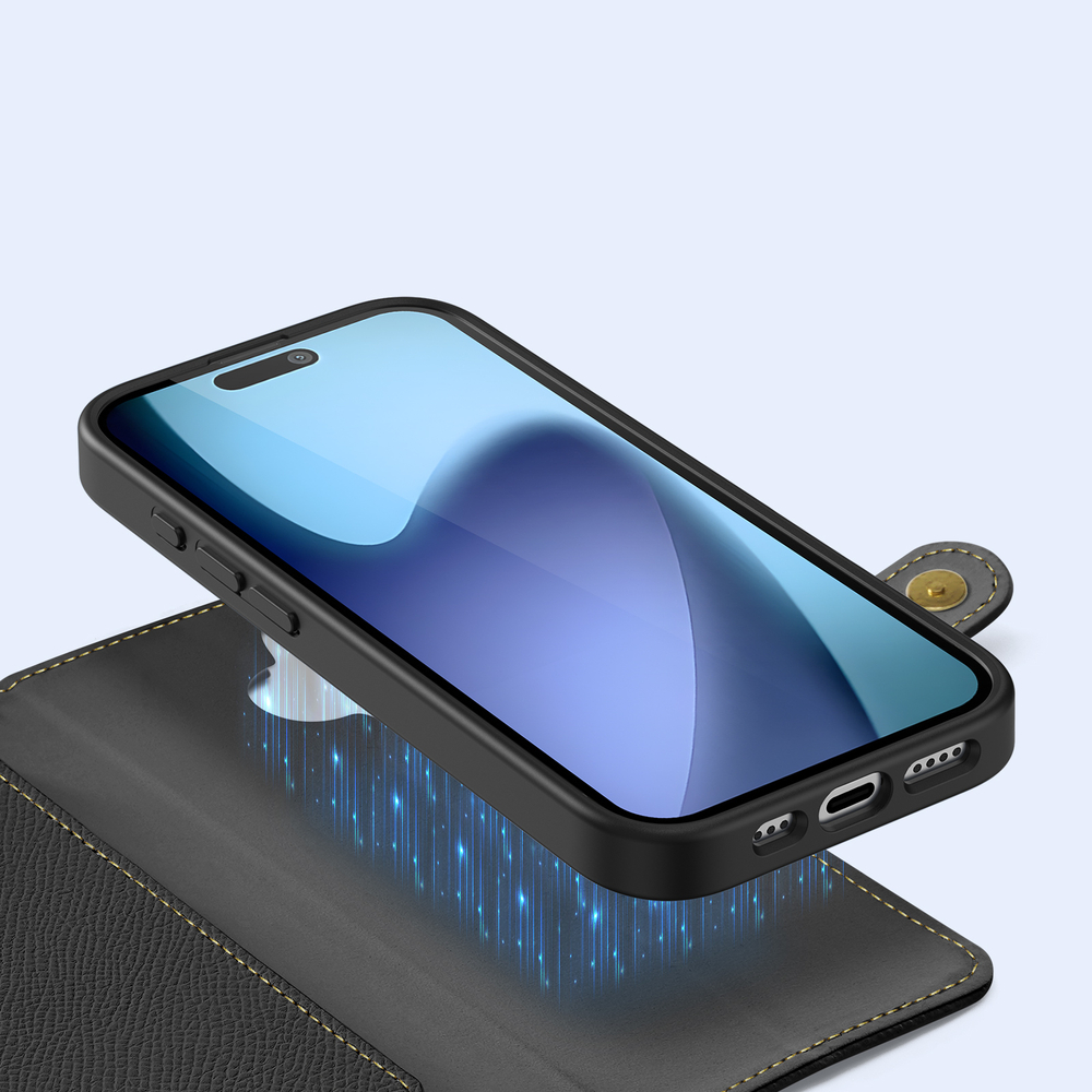 Чехол кошелек с MagSafe из кожи для смартфона iPhone 17, серия Lawa от Dux Ducis