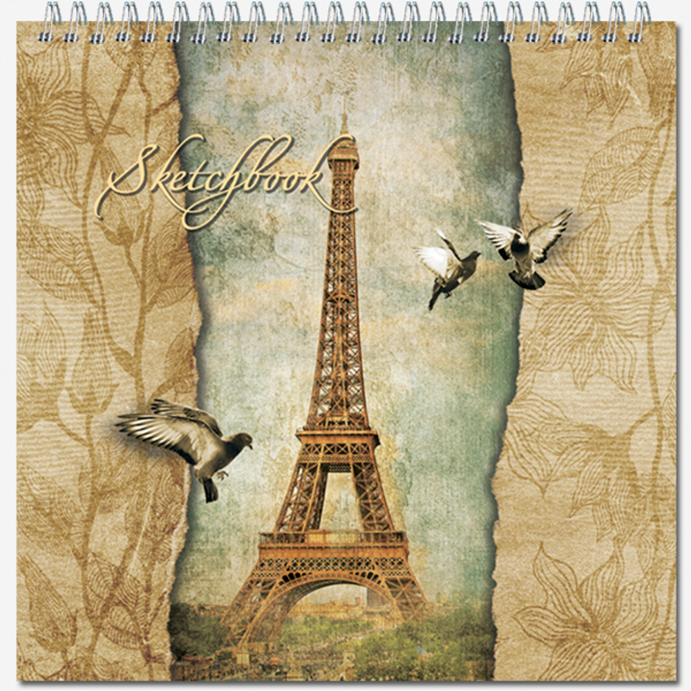 Блокнот-скетчбук QUADRO SUPERBIG IVORY с палевой бумагой 20 листов на металлическом гребне