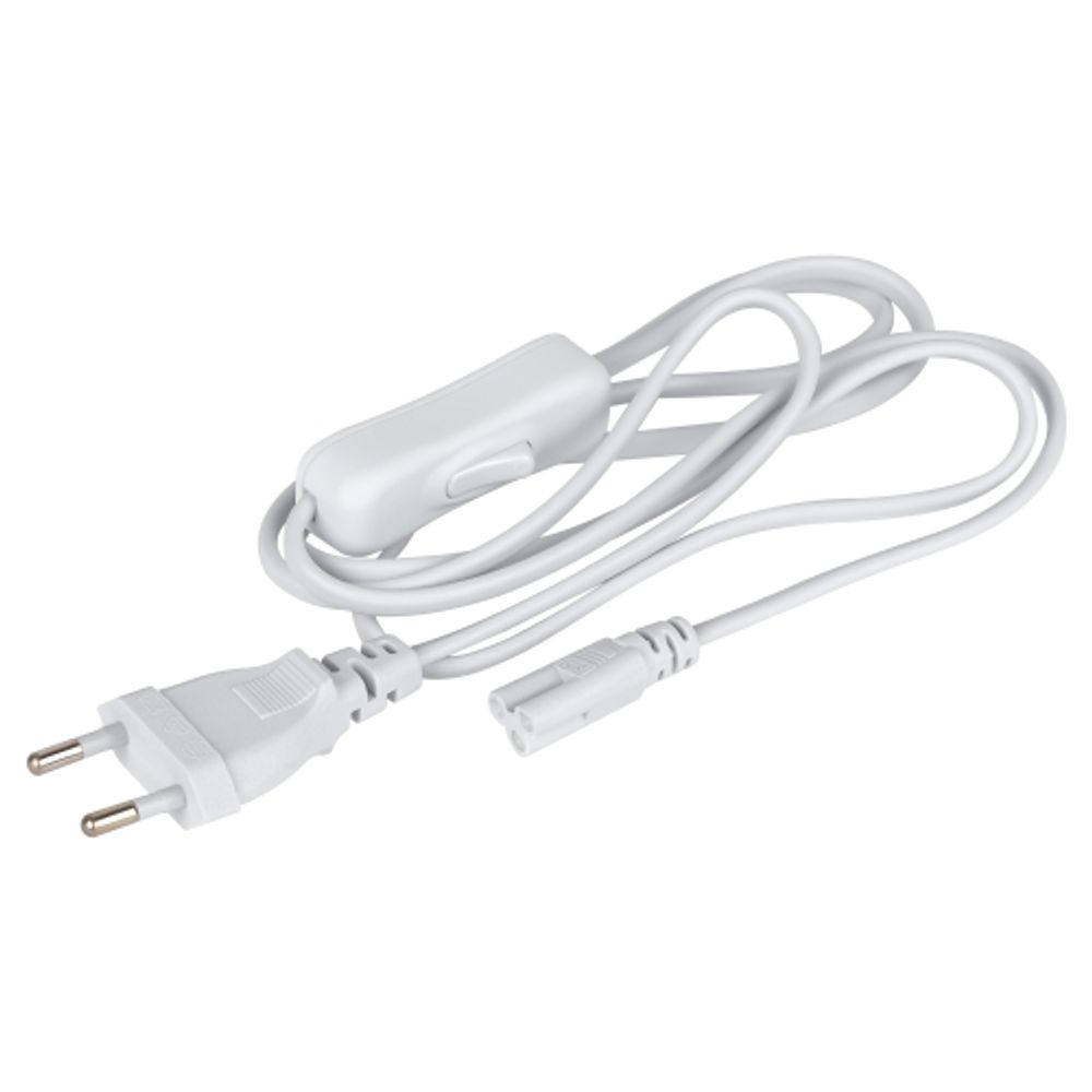 Кабель питания для линейного светильника ЭРА FTS-C5-plug-1,5 1,5 м с выключателем коннектор IEC C5
