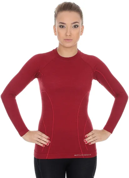 Термобелье-футболка женская BRUBECK ACTIVE WOOL LS13030/LS12810
