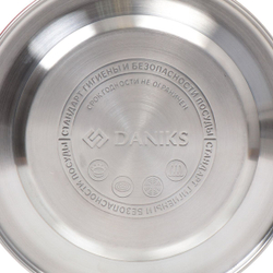 Чайник нерж, 3 л, свист, ручк с силик покр, Daniks, Валетта, индукц, QS-K-3