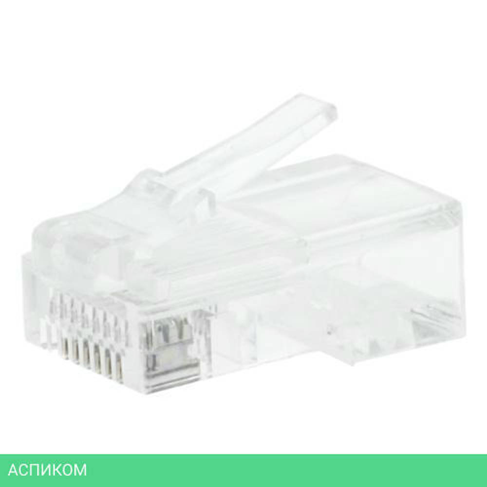 Коннектор TWT TWT-PL45-8P8C RJ45 UTP 8P8C. универсальный. cat.5e. 100 шт.