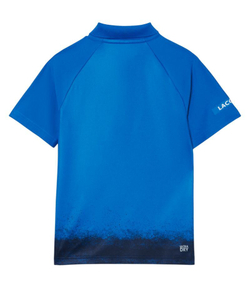 Футболка для мальчика теннисная Lacoste Kid's Lacoste x Daniil Medvedev Stretch Jersey - небесный