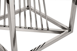 Стол журнальный 38х38х70 Garda Decor черный/серебряный