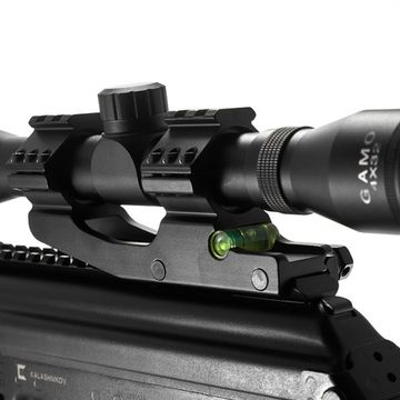 Кронштейн для оптического прицела 25,4 мм/30 мм с уровнем и с планкой Weaver/Picattiny