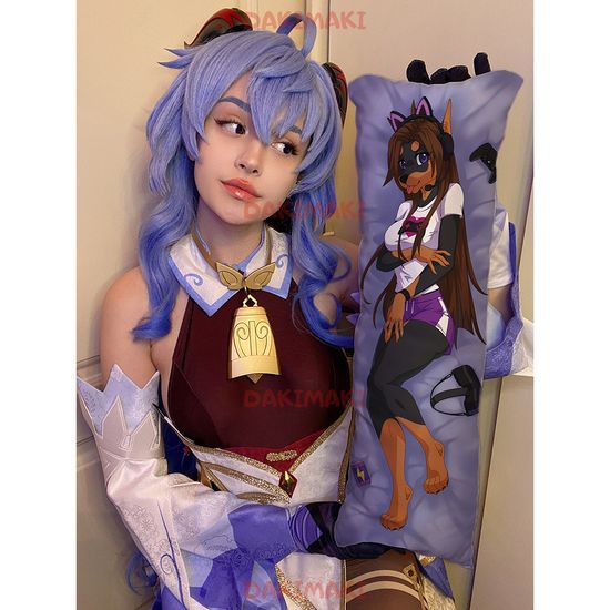 Мини дакимакура фурри Собачка геймер арт. M1195, 60х20 см