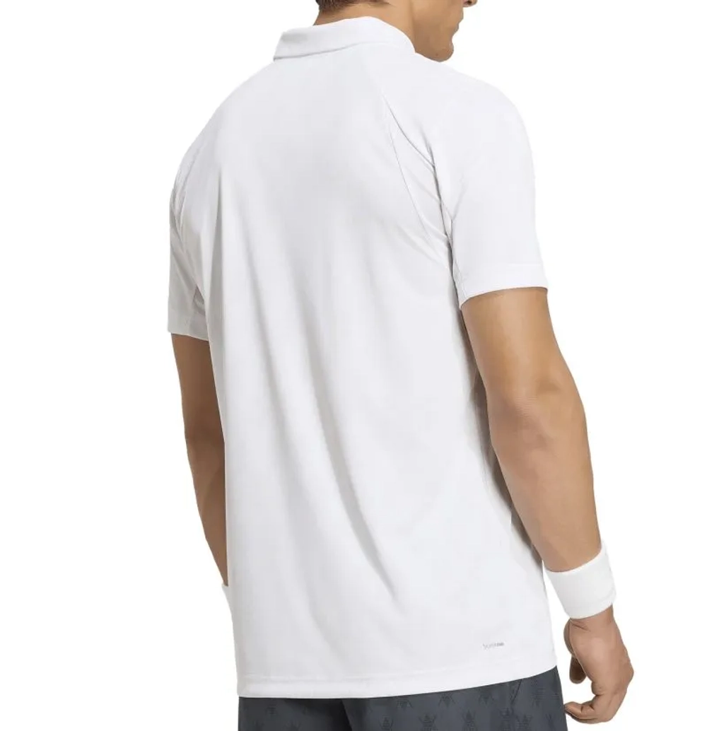 Теннисное поло Adidas Club Climacool Graphic - white/dash grey