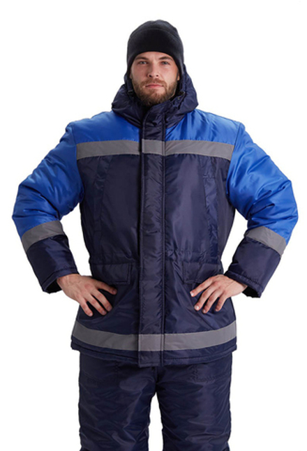 Костюм зимний "Скандин" с СОП т.синий/ василёк