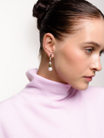 Серьги "Pearl charm green" с яшмой Silver