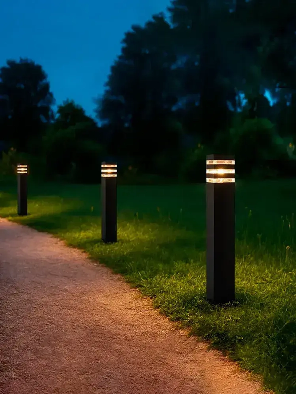 Ландшафтный светильник садовый фонарь уличный 600мм под лампу Е27 Корпус из Алюминия