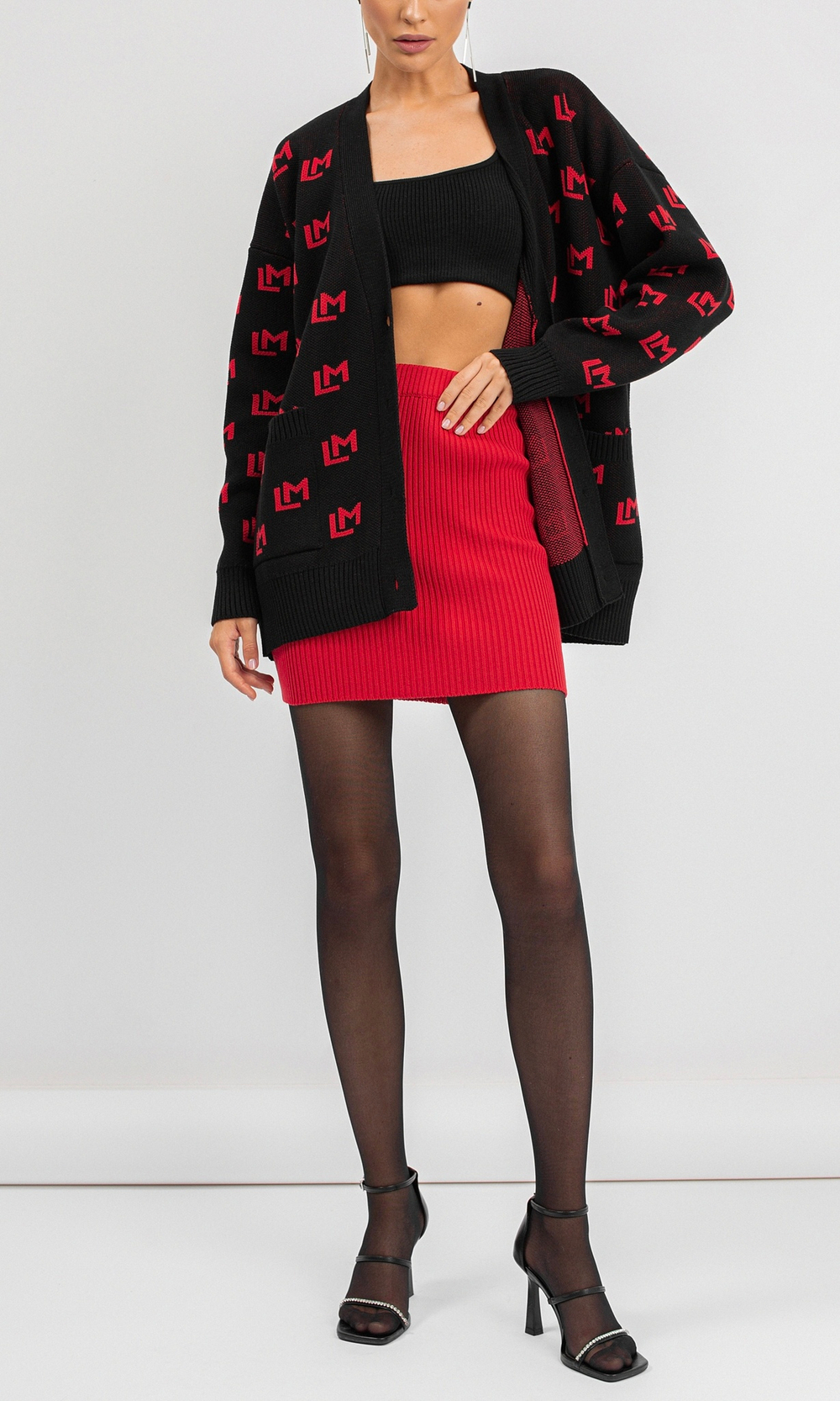 Юбка мини вязаная