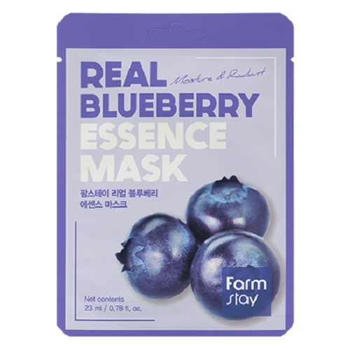 Тканевая маска для лица с экстрактом Черники FarmStay Real Blueberry Essence Mask 5шт