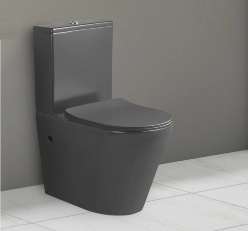 Унитаз SELLA MB напольный, безободковый, черный матовый Ceruttispa CT9865 (605х370х800)