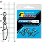 Карабин с вертлюгом для рыбалки SY-3007 №05 (упк. 8 шт.)