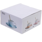 Чайная пара «Жемчужный блеск» (кружка 180мл, блюдце, ложка) салатовый