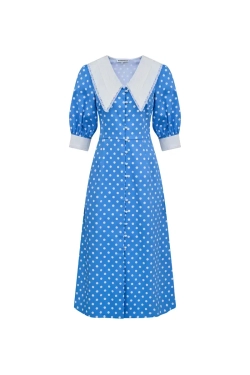 Платье Мэри Поппинс голубое в горох
