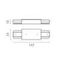 Питание центральное короткое (143mm) для трека 50202X(-T), 50203X(-T) Lightstar Barra 502187-1