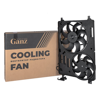 Вентилятор радиатора в сборе (двойной, без модуля) LAND ROVER Freelander 2 06-/Range Rover Evoque 11- GANZ GIC06551