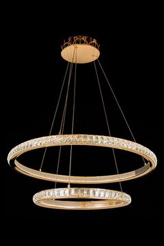 Подвесная люстра LED 72W 3000К/4000К/5500К LE7718/800-2K Gold золото Colisee Leon