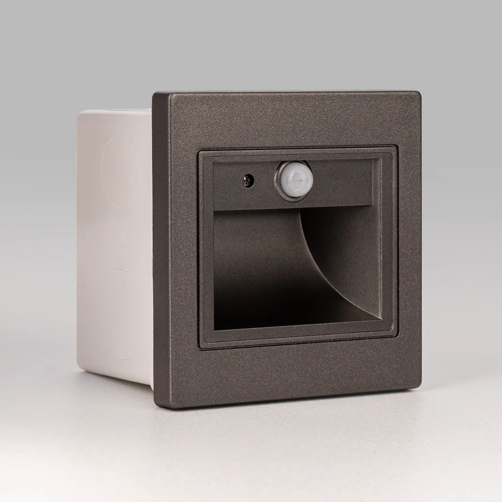 Citilux Скалли CLD005KS1 Встраиваемый светильник с датчиком движения Графит